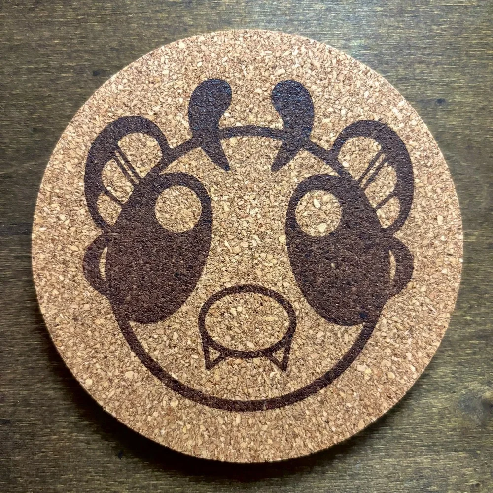Pokemon Butterfree Face Laser Engraved Cork Coaster